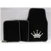 Image 1 : NEW BLACK WITH SILVER CROWN 4 PIECE FABRIC