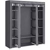 Image 1 : NEW SONGMICS GREY 59" FABRIC WARDROBE WITH DUST