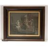 Image 1 : SET OF 4 FRAMED SHIP METALLIC ART - EACH 21" X 25"