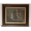 Image 1 : SET OF 4 FRAMED SHIP METALLIC ART - EACH 21" X 25"