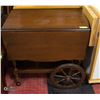 Image 1 : ESTATE SERVING CART ON WHEELS 28" TALL