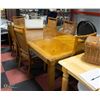 Image 1 : SOLID WOOD KITCHEN TABLE WITH 6 CHAIRS + 2 LEAFS