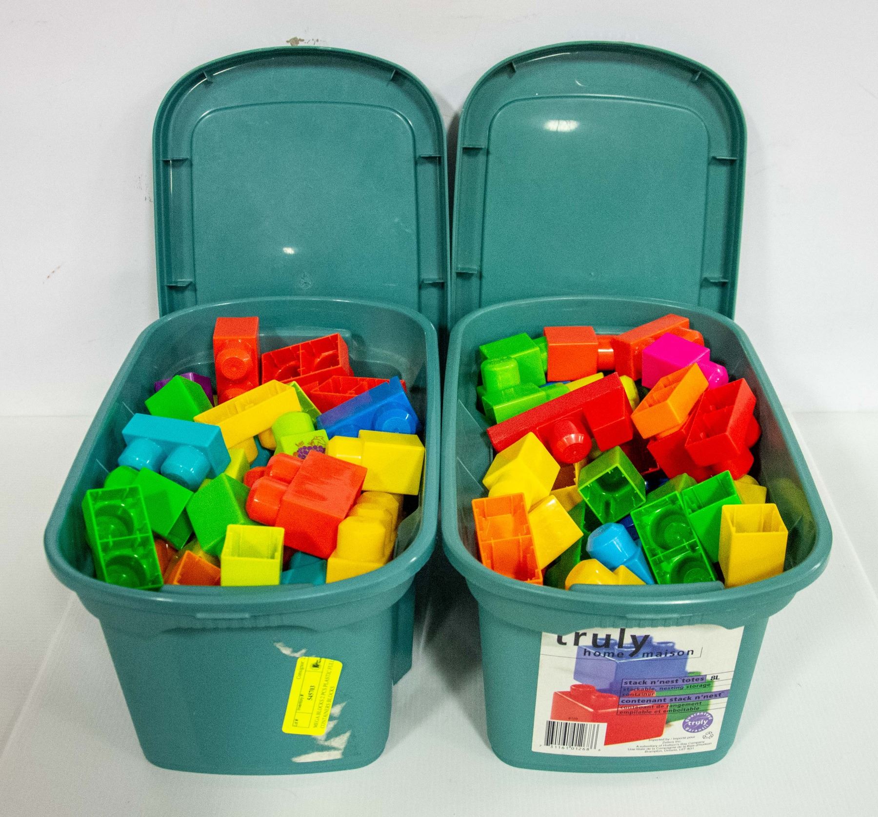 Mega Blocks Container MEGA BLOCKS 2 PCS PLASTIC FULL CONTAINERS BLOCKS