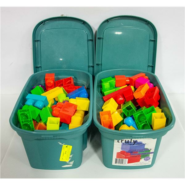 Giant Container Blocks MEGA BLOCKS 2 PCS PLASTIC FULL CONTAINERS BLOCKS