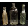 Image 1 : LOT OF 3 VINTAGE/ANTIQUE GLASS BOTTLES