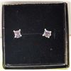 Image 1 : SM  SQUARE CUT MYSTIQUE QUARTZ STUD EARRINGS