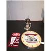 Image 1 : Retro Dr. Pepper Thermometer, Goodguys Wall Cock, Miller Highlife Lamp (No Shade)
