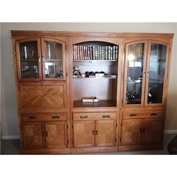 3-Piece Wooden Display Cabinet (Contents Not Included)