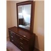 Image 1 : Wooden High Boy and Chest of Drawers with Mirror