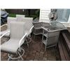 Image 1 : Patio Bar w/ Shelves and Umbrella and 4 x Bar Stools