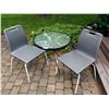 Image 1 : Bistro Set w/ 2 x Wicker-Look Chairs and Glass-Top Table