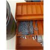 Image 3 : PAIL OF PIPE WRENCHES AND TACKLEBOX WITH HARDWARE