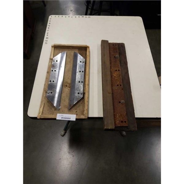 2 VERY SHARP PLANER BLADES 15.25 INCHES LONG