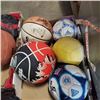 Image 3 : 3 TRAYS OF SPORTS BALLS AND HELMETS