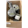 Image 2 : 4 12V SPOLIGHTS WITH TRAY OF SHOP FLUIDS AND DRYER PLUG CABLE