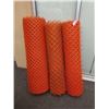 Image 1 : 3 ROLLS OF ORANGE SAFETY MESH FENCING
