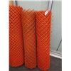 Image 2 : 3 ROLLS OF ORANGE SAFETY MESH FENCING