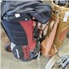 Image 2 : 2 GOLF BAGS WITH CART AND CLUBS:DUNLOP GOLF BAG MATCHING CLUBS, LEATHER GOLF BAG OF TOUR SELECT CLUB