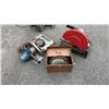 Image 1 : CRAFTSMAN MITER SAW, MAKITA  CUTOFF SAW WITH RYOBI GUIDE SAW AND METAL CASE OF CICULAR SAW BLADES