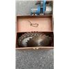 Image 9 : CRAFTSMAN MITER SAW, MAKITA  CUTOFF SAW WITH RYOBI GUIDE SAW AND METAL CASE OF CICULAR SAW BLADES
