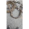 Image 3 : BAR CLAMP AND LARGE LOT OF AIRCRAFT BRAIDED CABLE SLINGS