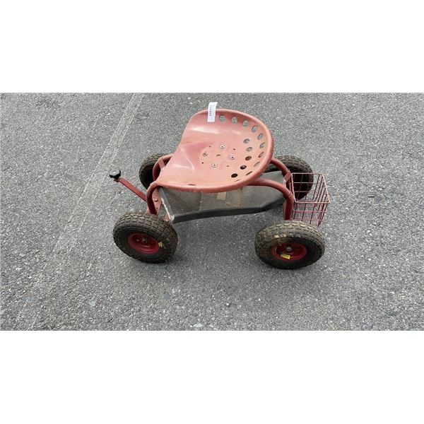 TRACTOR SEAT GARDEN CART