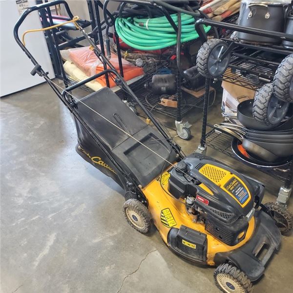 CUB CADET GAS POWERED LAWN MOWER WITH CATCHER AS FOUND