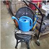 Image 1 : PATIO CHAIR WITH UMBRELLA, WATERING CAN AND WRENCHES