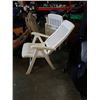 Image 3 : 2 WHITE FOLDING PLASTIC PATIO CHAIRS