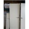 Image 2 : 2 WHITE 30 X 80 INCH DOORS WITH HANDLES, THREE 2 FOOT X 80 INCH DOORS AND 3 WHITE 30 X 80 INCH DOORS