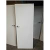 Image 3 : 2 WHITE 30 X 80 INCH DOORS WITH HANDLES, THREE 2 FOOT X 80 INCH DOORS AND 3 WHITE 30 X 80 INCH DOORS