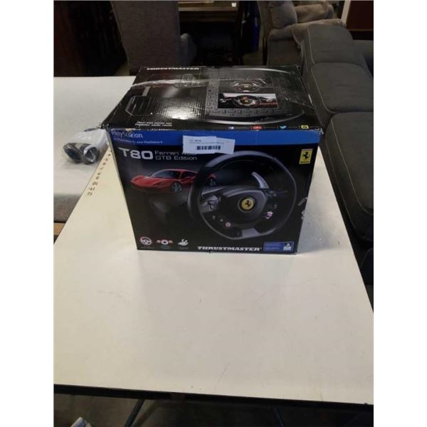 THRUSTMASTER T80 FERRARI 488 GTB EDITION RACING WHEEL AND PEDALS - TESTED WORKING, RETAIL $169