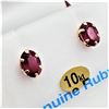 Image 2 : 10KT. YELLOW GOLD 7MM X 5MM NATURAL ENHANCED RUBY STUD EARRINGS, 2.2CTS OF RUBY, W/A $765.00
