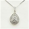 Image 1 : STERLING SILVER DIAMOND PENDANT WITH STERLING CHAIN, 67 DIAMONDS, 0.50CTS OF DIAMOND, W/A $1650.00