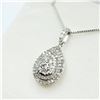 Image 2 : STERLING SILVER DIAMOND PENDANT WITH STERLING CHAIN, 67 DIAMONDS, 0.50CTS OF DIAMOND, W/A $1650.00
