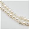 Image 2 : BASE METAL 5.4MM - 5.5MM NATURAL FRESHWATER PEARL & BLACK ONYX PRINCESS NECKLACE, APPROX 77 PEARLS, 