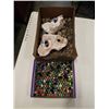Image 1 : 2 TRAYS OF STONES AND MARBLES