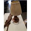 Image 2 : WOOD CARVED TABLE LAMP AND LIZARD