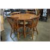 Image 1 : ROUND VILAS MAPLE DINING TABLE WITH 4 CHAIRS