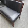 Image 2 : WOOD FRAMED LEATHER BENCH