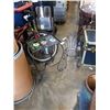 Image 1 : METAL STAND AND SMALL DECORATIVE METAL CHAIR PLANTER STAND