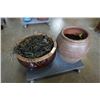 Image 1 : 2 PLANTERS 13 AND 17 INCHES TALL