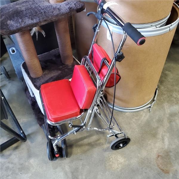 FOLDING WALKER SEAT