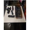 Image 1 : TRAY OF MODEL TRAIN TRACK AND TRAIN CARS