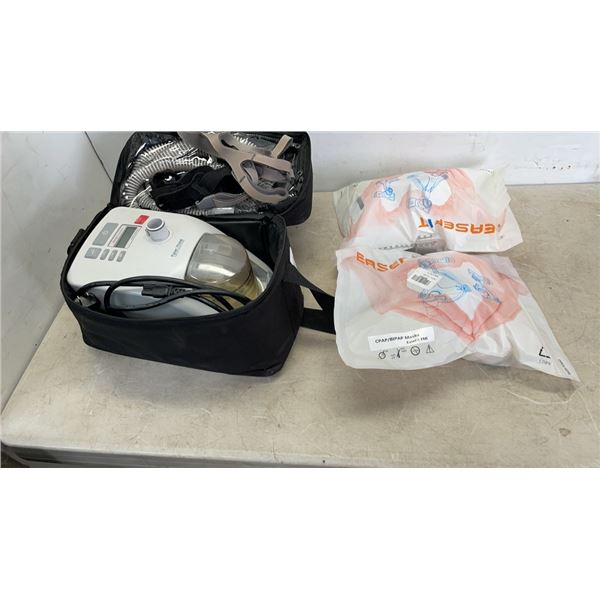 FISHER AND PAYKEL SLEEP STYLE 600 CPAP MACHINE WITH 2 NEW MASKS