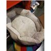 Image 2 : DOG BED, PET PILLOW AND BOX OF DOG TOYS, BOWLS