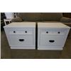 Image 1 : PAIR OF WHITE 2 DRAWER NIGHTSTANDS