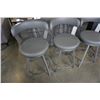 Image 2 : 4 HOME ELEGANCE GREY COUNTER HEIGHT SWIVEL BAR STOOLS - RETAIL $299 EACH