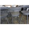 Image 8 : 4 HOME ELEGANCE GREY COUNTER HEIGHT SWIVEL BAR STOOLS - RETAIL $299 EACH