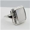 Image 1 : STERLING SILVER 12.9MM X 10.50MM NATURAL CHALCEDONY RING, 6CTS, SIZE 7, W/A $675.00